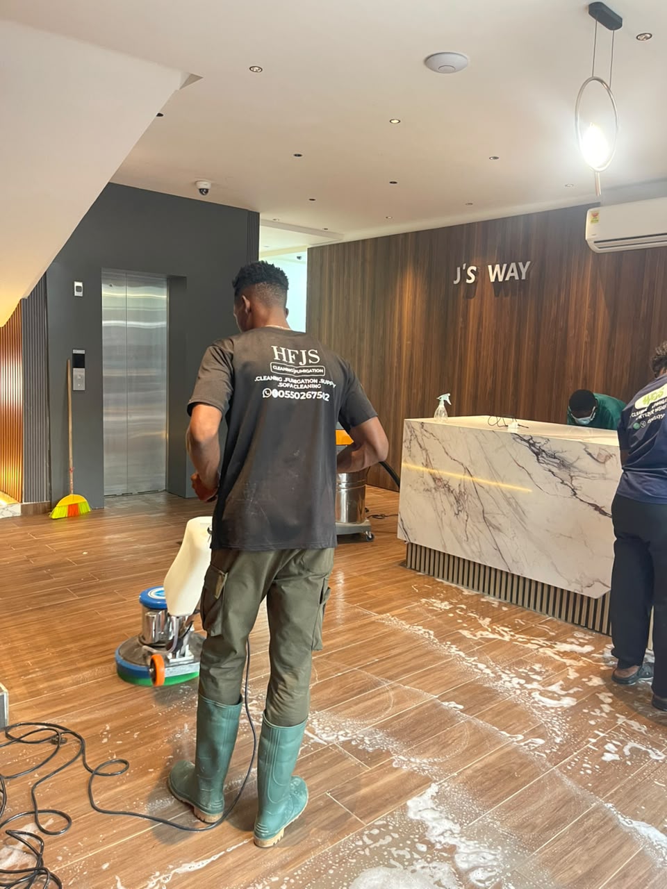 Commercial venue cleaned by HFJS, Accra