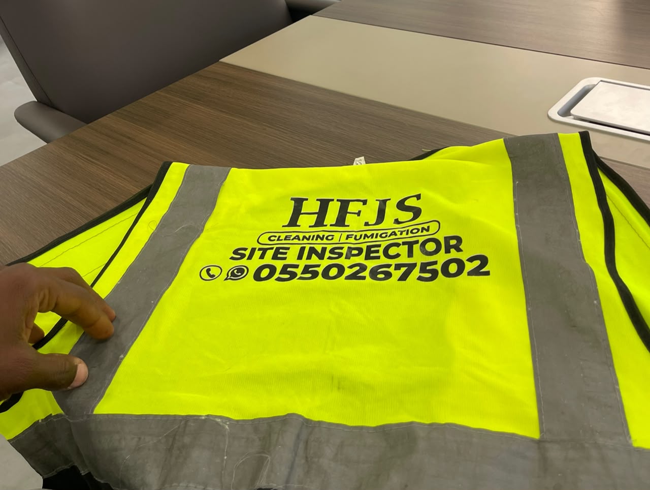 HFJS commercial cleaning site inspection in Accra