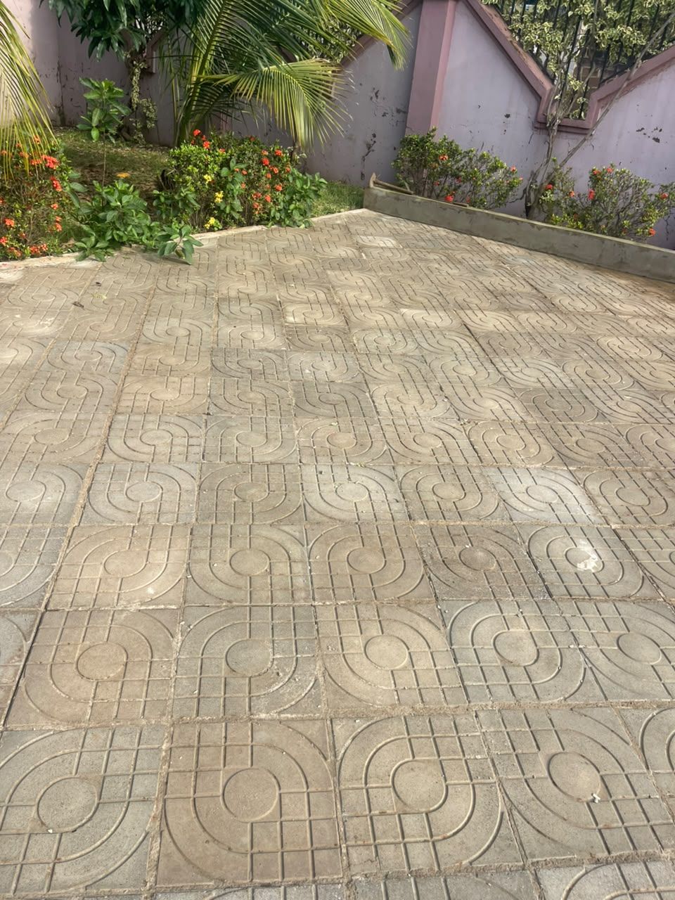 The same compound bright and clean after HFJS pressure washing